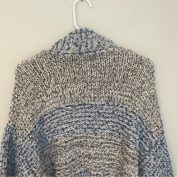 Vince chunky knit open front cardigan Size M/L blue and gray - Picture 10 of 13